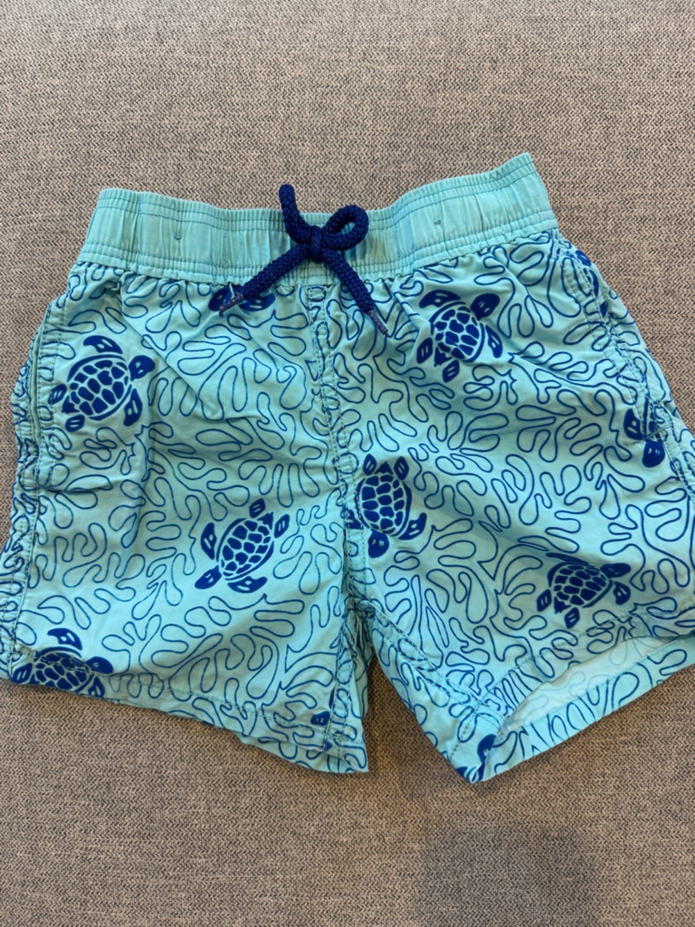 Vilebrequin Light Blue Turtle-Print Swim Trunks